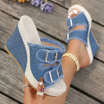 Atelier | Fray Edge Wedge Sandals