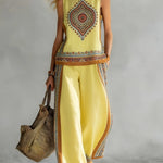 Ruby | Retro Print Top & Trouser Set