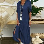 Sadie | Comfortable Shirt Dress in Denim