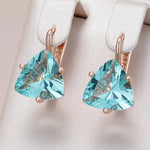 Prestigious Triangle Zircon Dangle Earrings