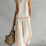 Ruby | Retro Print Top & Trouser Set