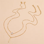 Vintage Necklace Set with Gold Pendant