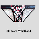 2 Pack Men's Breathable Alphabet-Print Expanded Pouch Briefs
