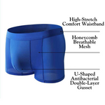 3 Pack Men's Cool Ice Silk Mesh Seamless Comfort Trunks