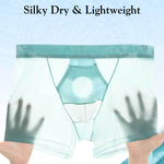 2 Men's Ultra-Thin Ice Silk Detachable Gusset Breathable Trunks