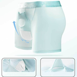 2 Men's Ultra-Thin Ice Silk Detachable Gusset Breathable Trunks