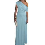 CELINA™ – Sexy Asymmetric Pleated Midi Dress