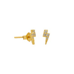 Micro Lightning Bolt Stud Earrings
