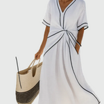 Brynn | Draped Coastal Maxi Dress