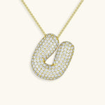 Bubble Initial Crystals Necklace