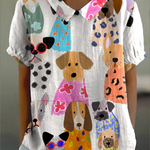 Rosa | Dog Print Shirt