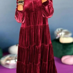 DALORA™ - Velvet Midi Dress