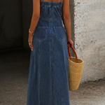 Savannah | Vintage Denim Maxi Dress