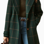 Kaitlyn™ | Retro Lapel Plaid Tweed Coat