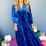 DALORA™ - Velvet Midi Dress