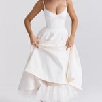 Jade | Delicate Tulle Accent Dress