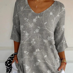 Maya | Vintage Floral Art Casual Pullover Knit