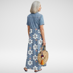 Cady | Denim Flower Dress