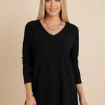Hazel | Relaxed V-Neck Knit Tunic