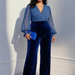 Madison | Velvet V-Neck Jumpsuit