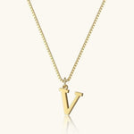 Vintage Letter Initial Gold Necklace