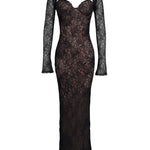 Mia | Noir Lace Maxi Dress