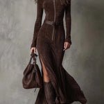 Wendy | Sculpted Zip Maxi Dress