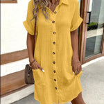 Lara - Stylish Polo Hiding Tummy Dress