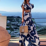 Liv | Summer Butterfly Maxi: Women's Fashion V-Neck Backless Dress