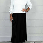 Amber | Maxi Dress with Sweater & Pleated Skirt