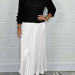 Amber | Maxi Dress with Sweater & Pleated Skirt