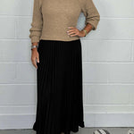 Amber | Maxi Dress with Sweater & Pleated Skirt