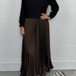 Amber | Maxi Dress with Sweater & Pleated Skirt