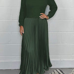 Claudia - Maxi dress with sweater and pleated skirt
