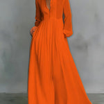 Serena | Flowing Button-Front Maxi Dress