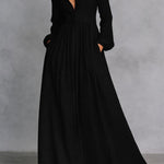 Edythe | Flowing Button-Front Maxi Dress