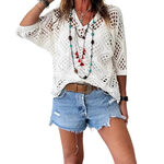 WILLA™ – Boho Diamond Crochet Batwing Top