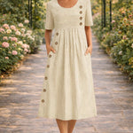 Angie | Striped a-Line Midi Dress