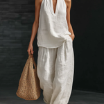Ella | Sleeveless Wide-Leg Set