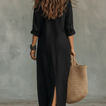 Ava | Oversized Button Maxi Dress