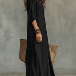 Ava | Oversized Button Maxi Dress