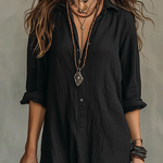 Ava | Oversized Button Maxi Dress