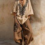 Vita | Nomadic Bohemian Art Print Three-Piece Set Outfit