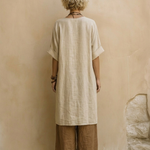 Margaret | Dark Gray & Brown Tribal Print Three-Piece Set