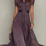 Ashley | Vintage Elegant Chiffon Maxi Dress