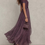 Ashley | Vintage Elegant Chiffon Maxi Dress