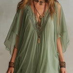 Zalia | Sheer Flow Tunic Dress