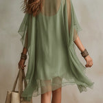 Zalia | Sheer Flow Tunic Dress