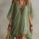 Zalia | Sheer Flow Tunic Dress