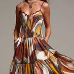 Sophia | Abstract Flow Maxi Dress